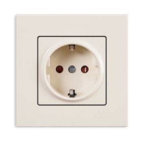 Günsan Elektrik 01401200-100116 Eqona Çocuk Korumalı Krem Topraklı Priz