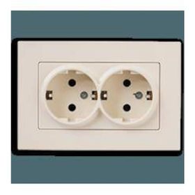 Günsan Elektrik 01401200-100150 Eqona İkili Krem Topraklı Priz