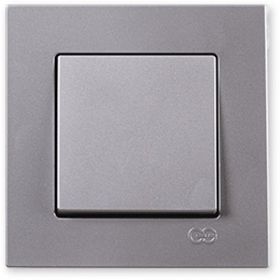 Günsan Elektrik 01401500-100101 Eqona Gümüş Anahtar