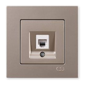 Günsan Elektrik 01401500-100130 Eqona Tekli Gümüş Data Priz