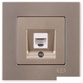 Günsan Elektrik 01401500-100130 Eqona Tekli Gümüş Data Priz