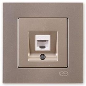 Günsan Elektrik 01401500-100130 Eqona Tekli Gümüş Data Priz