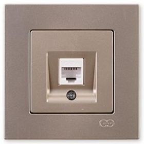 Günsan Elektrik 01401500-100130 Eqona Tekli Gümüş Data Priz