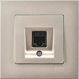 Günsan Elektrik 01401500-100130 Eqona Tekli Gümüş Data Priz