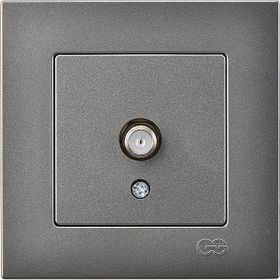 Günsan Elektrik 01401700-100138 Eqona Çocuk Korumalı Kapaklı Füme Topraklı Priz