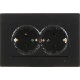 Günsan Elektrik 01403400-100121 Eqona İkili Nümeris Siyah Telefon Priz