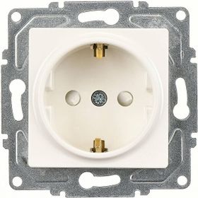 Günsan Elektrik 01409300-100138 Eqona Çocuk Korumalı Kapaklı Fildişi Beyazı Topraklı Priz