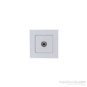 Günsan Elektrik 01409300-100172 Eqona Tekli F Konnektörlü Fildişi Beyazı Uydu Priz