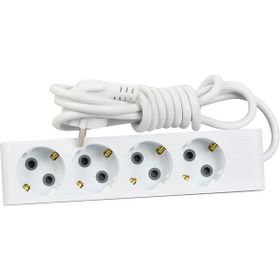 Günsan Elektrik Dörtlü Çocuk Korumalı Topraklı Anahtarlı Grup 2 Metre Priz