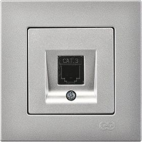 Günsan Elektrik Eqona Gümüş Nümeris Telefon Prizi