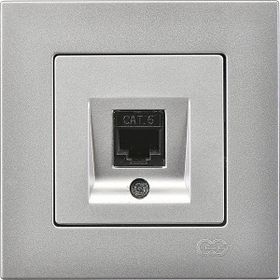 Günsan Elektrik Eqona Gümüş Tekli Data Prizi
