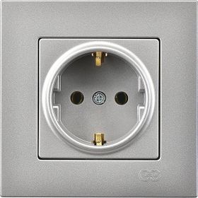Günsan Elektrik Eqona Gümüş Topraklı Priz