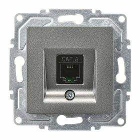 Günsan Elektrik Eqona Tekli Data Prizi RJ45 Cat6 Füme Mekanizma