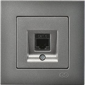 Günsan Elektrik Eqona Tekli Data Prizi RJ45 Cat6 Füme