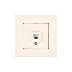 Günsan Elektrik Eqona Tekli Data Prizi RJ45 Cat6 Krem Mekanizma