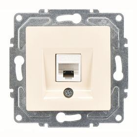 Günsan Elektrik Eqona Tekli Data Prizi RJ45 Cat6 Krem Mekanizma