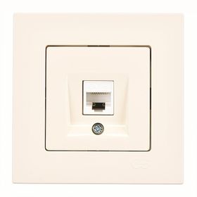 Günsan Elektrik Eqona Tekli Data Prizi RJ45 Cat6 Krem Mekanizma