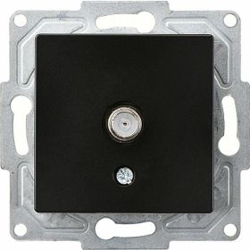 Günsan Elektrik Eqona Tekli Uydu Prizi Eko Metalik Siyah Mekanizma