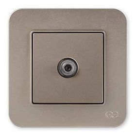 Günsan Elektrik Radius Metalik Bej Tekli Uydu Prizi F Konnektörlü