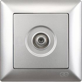 Günsan Elektrik Visage Gümüş Tekli Uydu Prizi F Konnektörlü