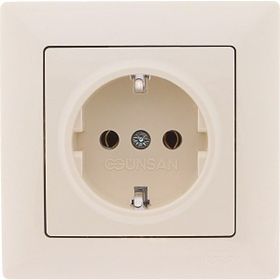 Günsan Elektrik Visage Krem Çocuk Korumalı Topraklı Priz