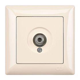 Günsan Elektrik Visage Krem Tekli F Konnektörlü Uydu Prizi