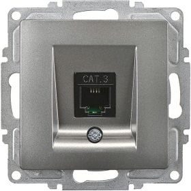 Günsan Elektrik Visage Nümeris Telefon Prizi (Cat3), Füme, Mekanizma