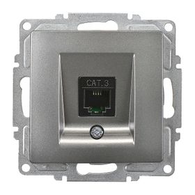 Günsan Elektrik Visage Nümeris Telefon Prizi (Cat3), Füme, Mekanizma