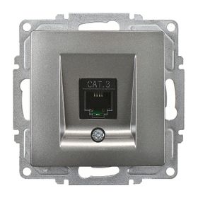 Günsan Elektrik Visage Nümeris Telefon Prizi (Cat3), Füme, Mekanizma