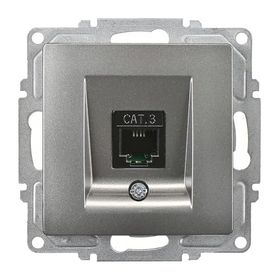 Günsan Elektrik Visage Nümeris Telefon Prizi (Cat3), Füme, Mekanizma