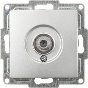 Günsan Elektrik Visage Tekli Uydu Gümüş F Konnektörlü Prizi Mekanizma