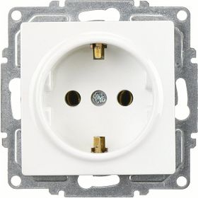 Günsan Elektrik Visage Topraklı Beyaz Priz Mekanizma