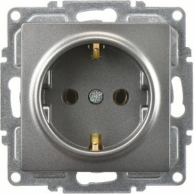 Günsan Elektrik Visage Topraklı Füme Priz Mekanizma