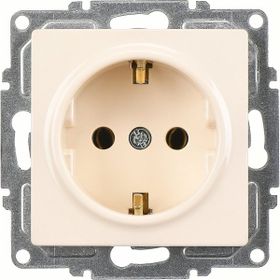 Günsan Elektrik Visage Topraklı Krem Priz Mekanizma