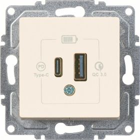 Günsan Eqona 2 Çıkışlı Usb Krem Şarj Prizi Mekanizma