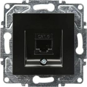 Günsan EQONA 2 X RJ45 CAT6 Mat Siyah İkili Data Prizi