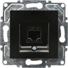 Günsan EQONA 2 X RJ45 CAT6 Mat Siyah İkili Data Prizi