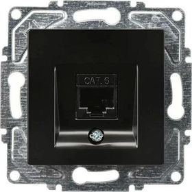 Günsan EQONA 2 X RJ45 CAT6 Mat Siyah İkili Data Prizi