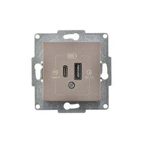 Günsan EQONA 20W Type-C + Type-A Mocha 2 Çıkışlı USB Şarj Prizi
