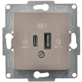 Günsan EQONA 20W Type-C + Type-A Mocha 2 Çıkışlı USB Şarj Prizi