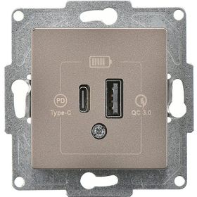 Günsan EQONA 20W Type-C + Type-A Mocha 2 Çıkışlı USB Şarj Prizi