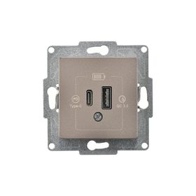 Günsan EQONA 20W Type-C + Type-A Mocha 2 Çıkışlı USB Şarj Prizi