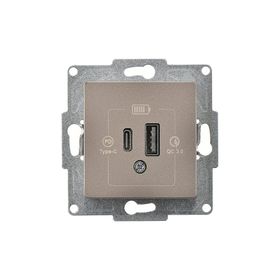 Günsan EQONA 20W Type-C + Type-A Mocha 2 Çıkışlı USB Şarj Prizi