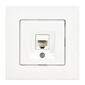 Günsan Eqona Beyaz RJ45 Cat6 Tekli Data Prizi