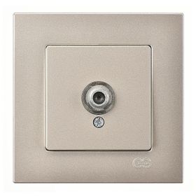 Günsan Eqona Metalik Bej Tekli Uydu Prizi F Konnektörlü