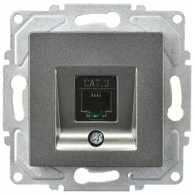 Günsan Eqona Metalik Füme Cat3 Nümeris Telefon Prizi Mekanizma
