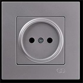 Günsan Eqona Metallic Gümüş Topraklı Priz