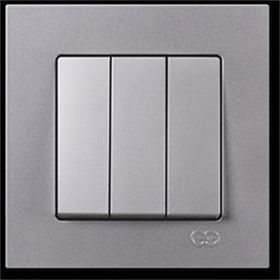 Günsan Eqona Metallic Gümüş Üçlü Anahtar
