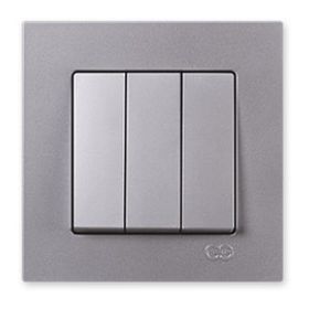 Günsan Eqona Metallic Gümüş Üçlü Anahtar