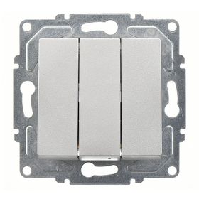 Günsan Eqona Metallic Gümüş Üçlü Anahtar